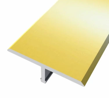Profil T aluminium à encastrer 346 – 25 x 7 mm - Or mat