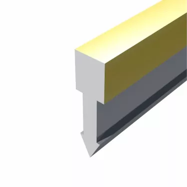 Profil en T aluminium à encastrer 4 mm pour jonction de carrelage/ parquet – Longueur 270 cm - or mat