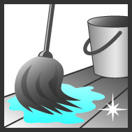 Icon mop blue